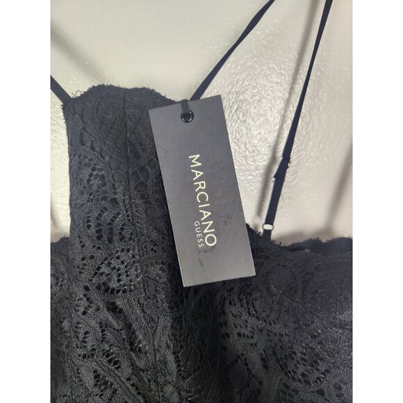 Marciano Guess Women's Sz. 2 Black Lace Midi Cocktail Dress NWT - Picture 4 of 9